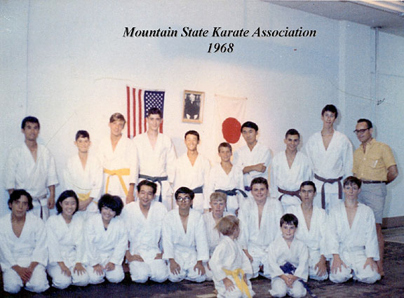 1968 Rocky Mountain Budokan group photo — founding era karate students